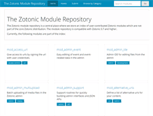 Tablet Screenshot of modules.zotonic.com